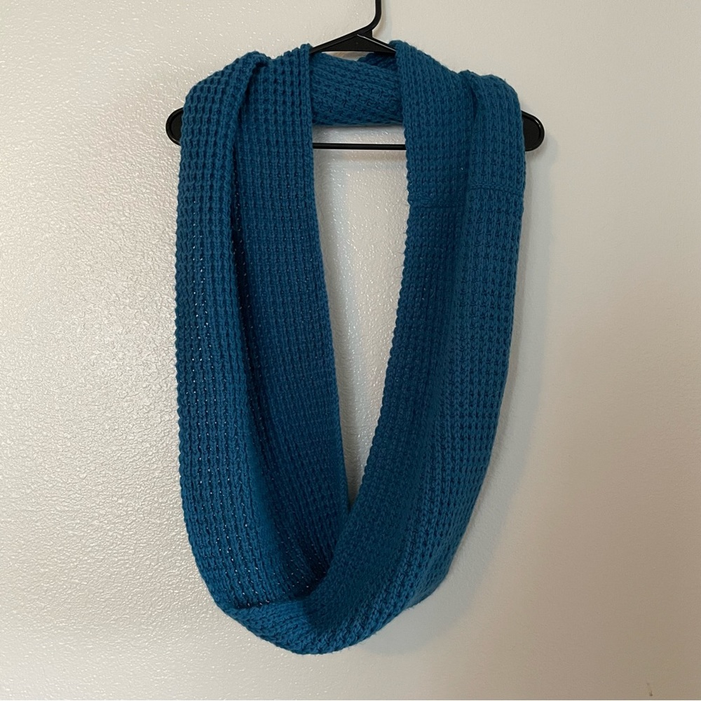 Dark Teal Knitted Infinity Scarf